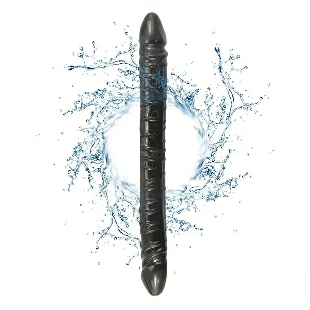 Ribbed double-ended tpe dildo, photo 6