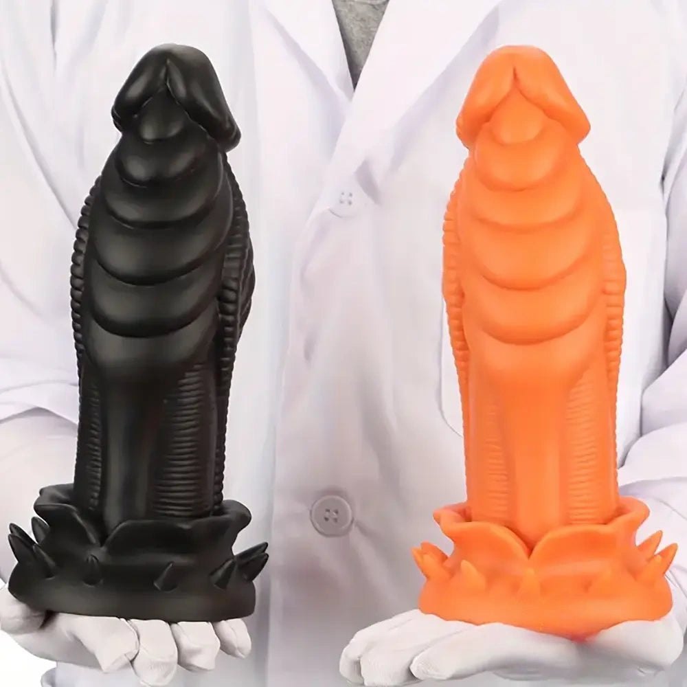 Ribbed dragon fantasy dildo, photo 2