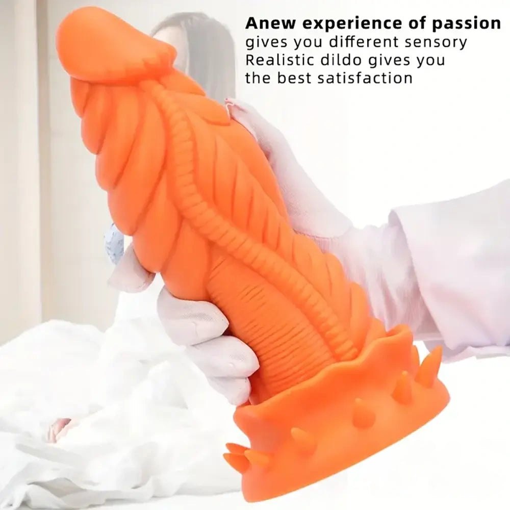 Ribbed dragon fantasy dildo, photo 3