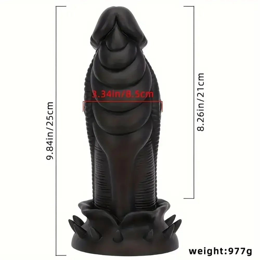 Ribbed dragon fantasy dildo, photo 8