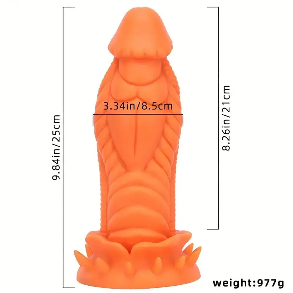 Ribbed dragon fantasy dildo, photo 9