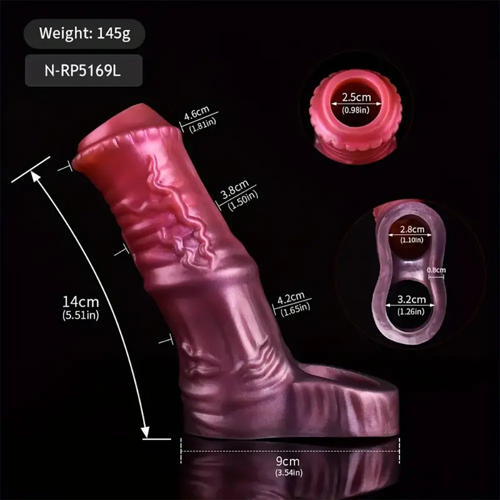 #1 ribbed silicone fantasy penis sleeve