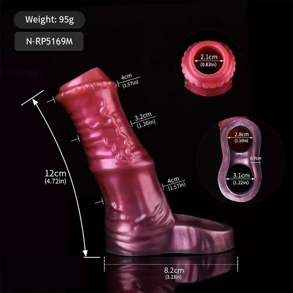 #1 ribbed silicone fantasy penis sleeve