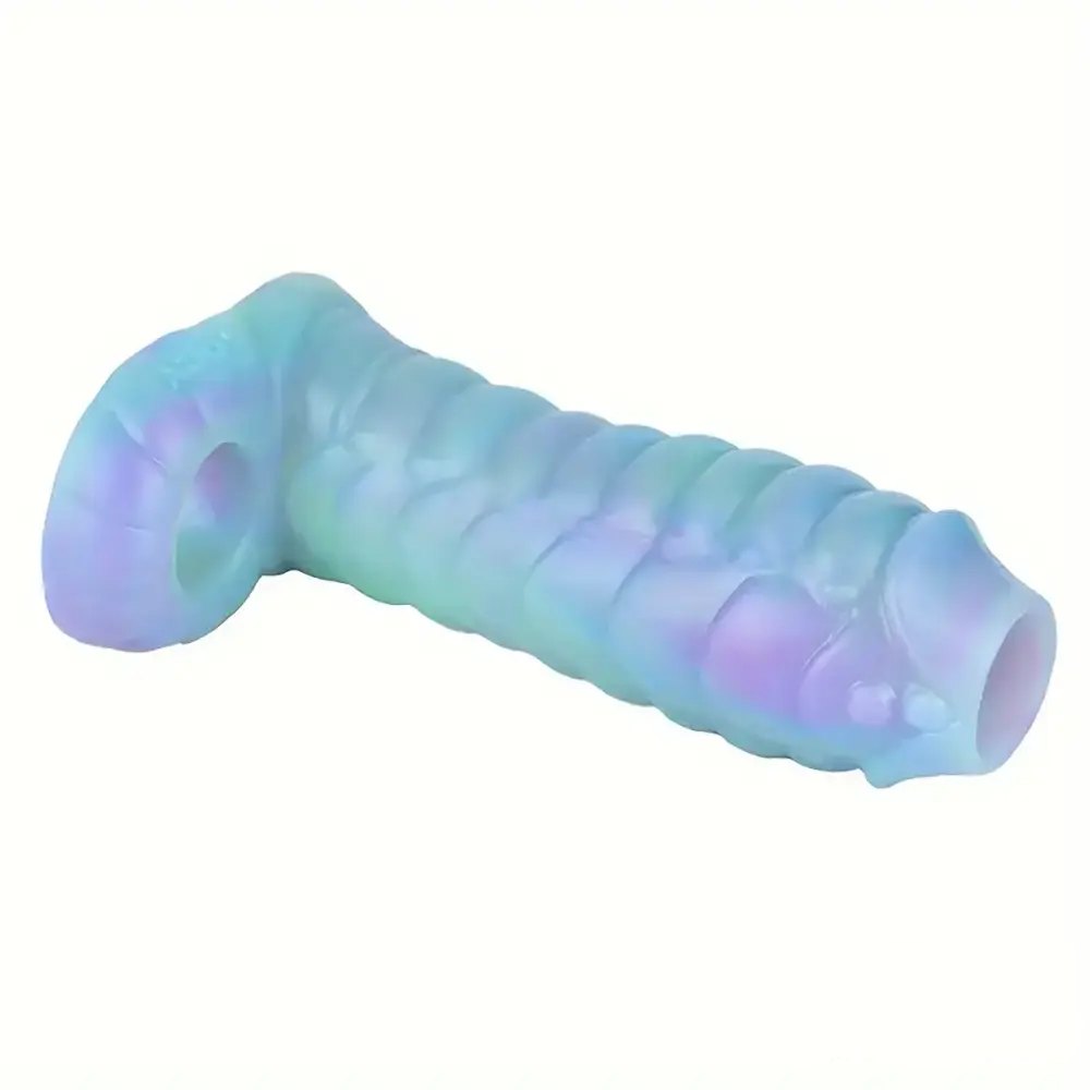 Colorful ribbed fantasy silicone sleeve, photo 2