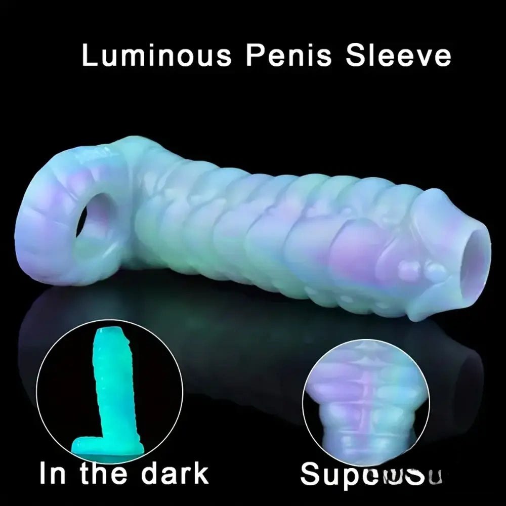 Colorful ribbed fantasy silicone sleeve, photo 4