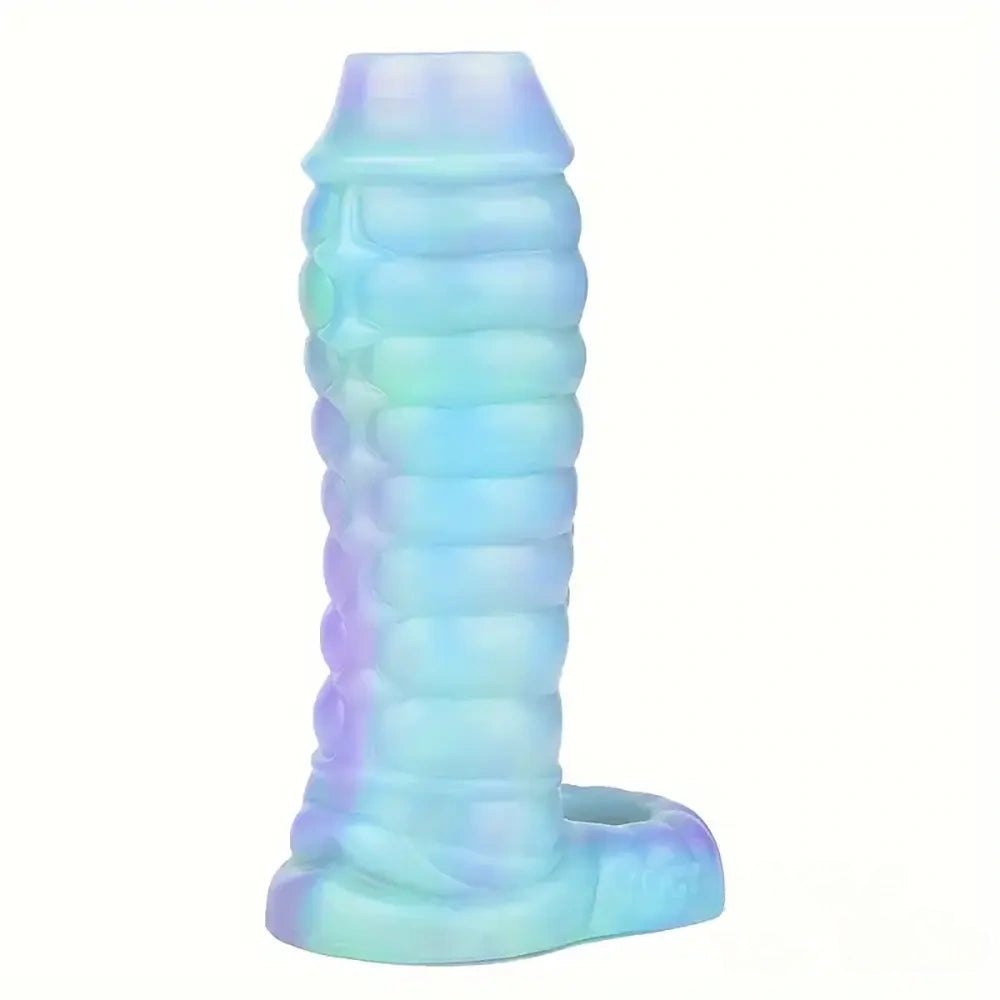Colorful ribbed fantasy silicone sleeve, photo 6