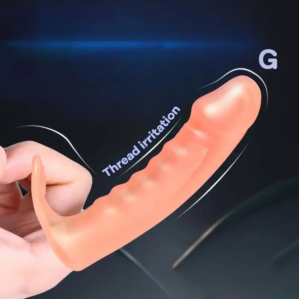 Flesh tpe ribbed finger loop sleeve, photo 2