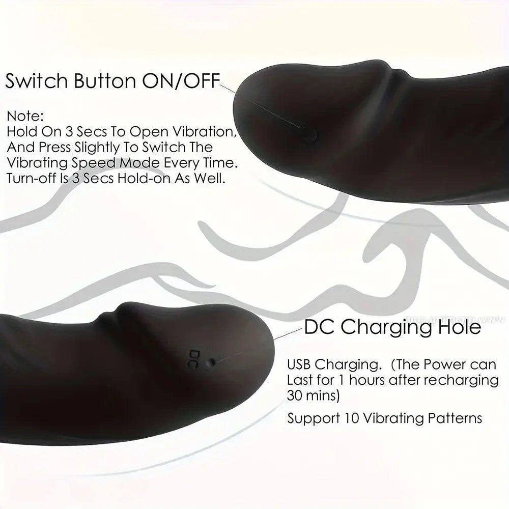Black ribbed pvc finger massage sleeve, photo 5