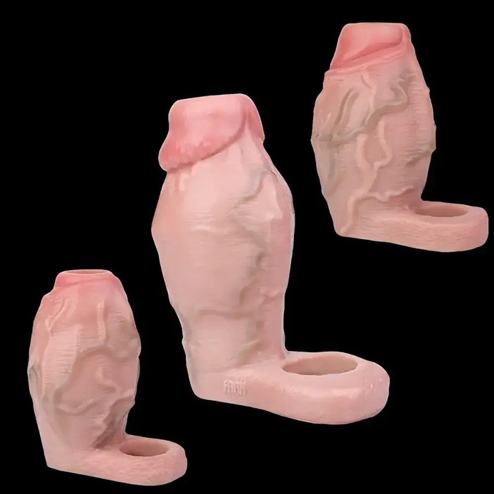 Flesh silicone ribbed mini dildo, photo 1
