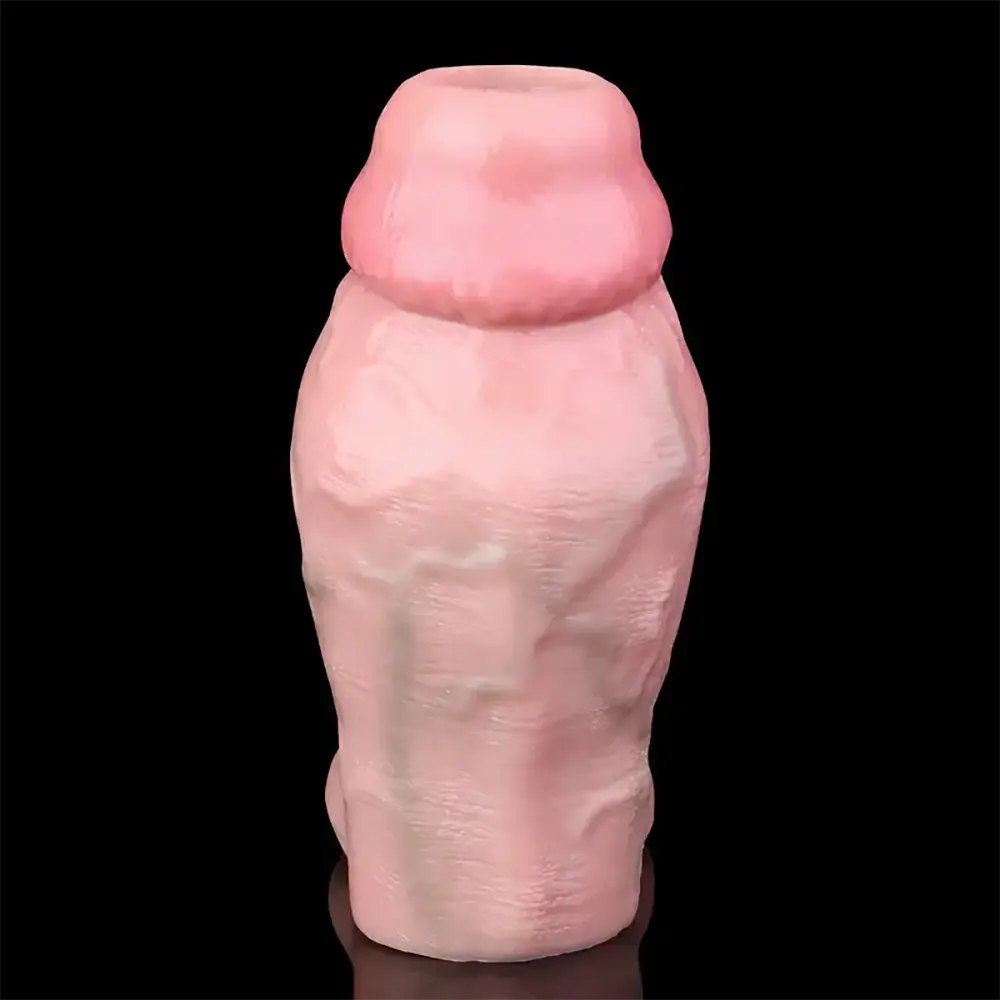 Flesh silicone ribbed mini dildo, photo 10