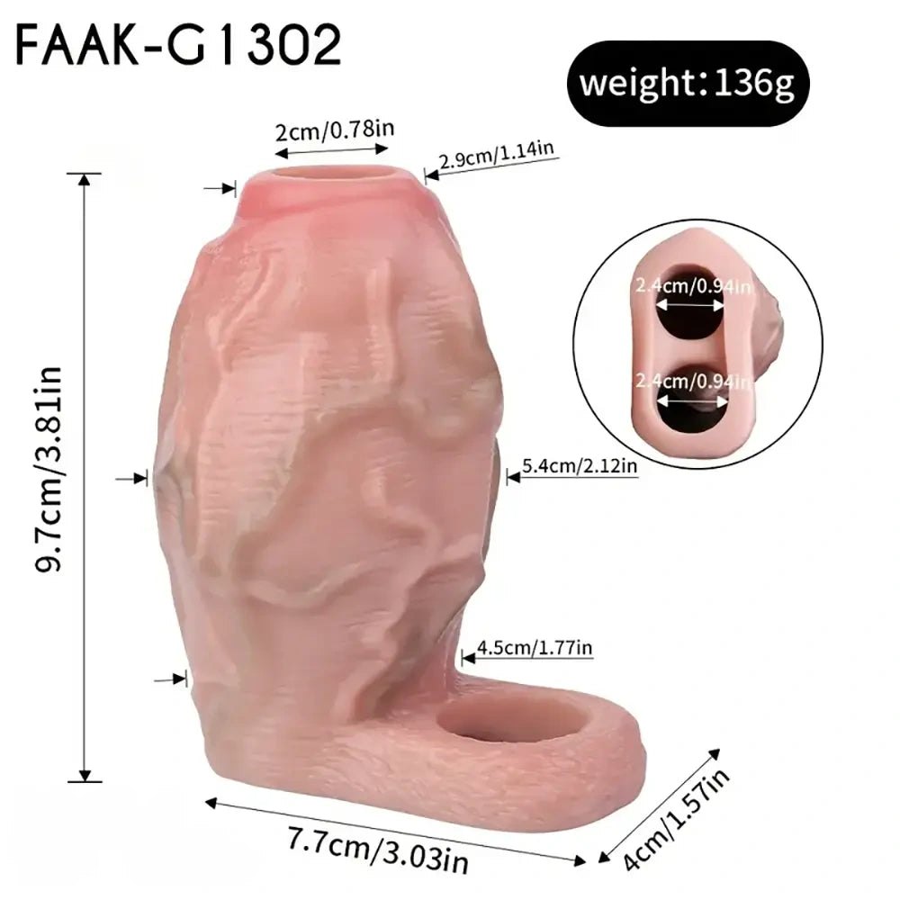 Flesh silicone ribbed mini dildo, photo 13
