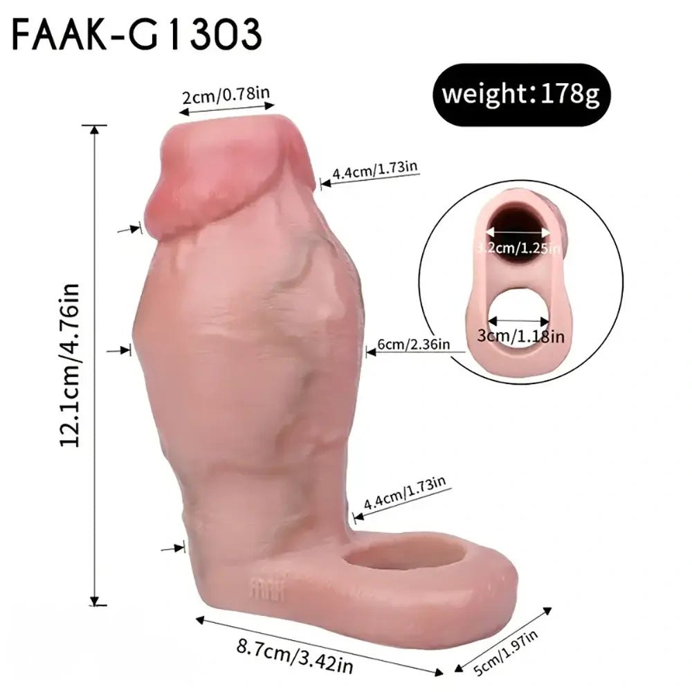 Flesh silicone ribbed mini dildo, photo 16