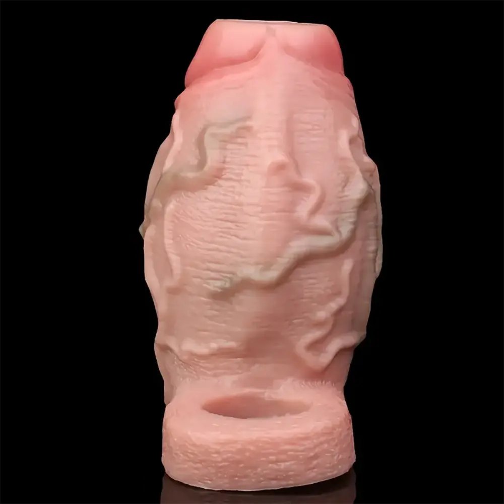 Flesh silicone ribbed mini dildo, photo 6