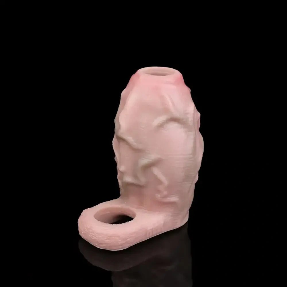 Flesh silicone ribbed mini dildo, photo 9