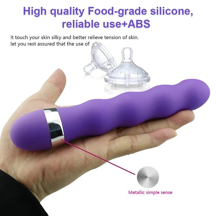 Ribbed silicone g-spot anal vibrator, photo 3