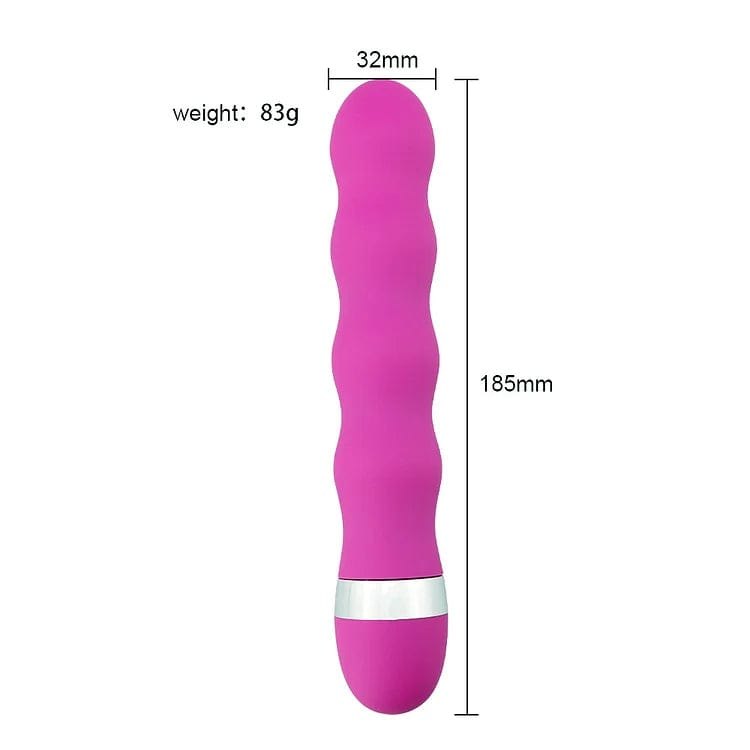 Ribbed silicone g-spot anal vibrator, photo 4