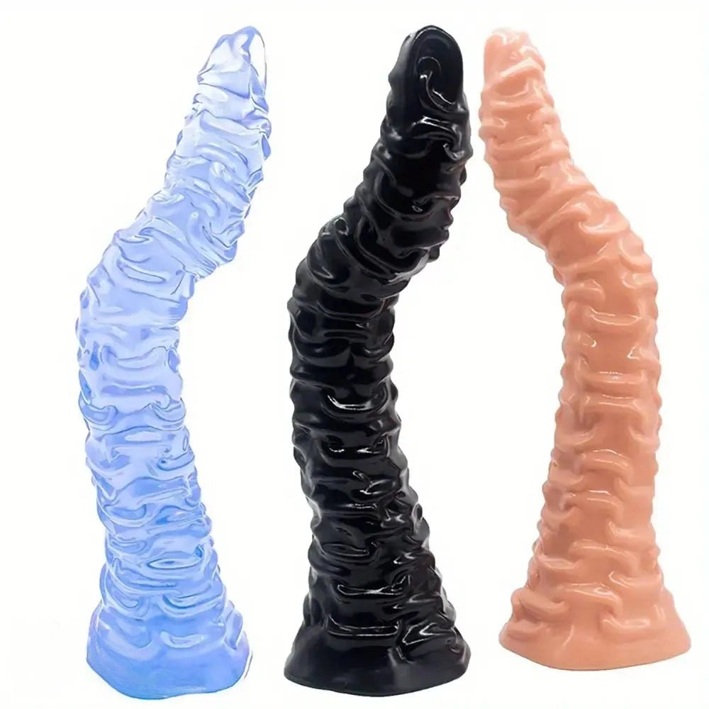 Ribbed tapered g-spot dildo, photo 1