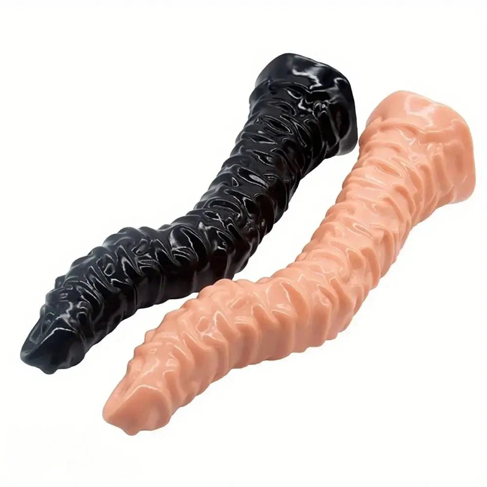 Ribbed tapered g-spot dildo, photo 4