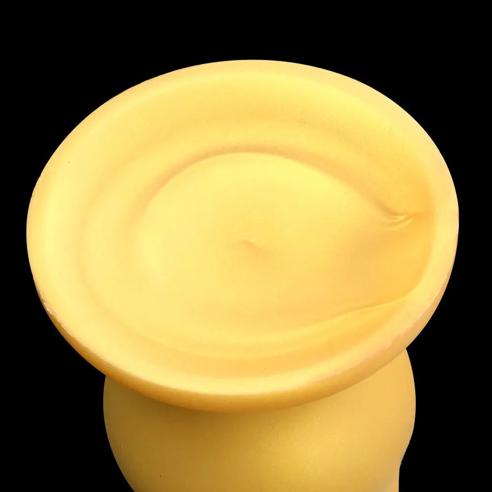 Gold ribbed beaded silicone anal plug, photo 11