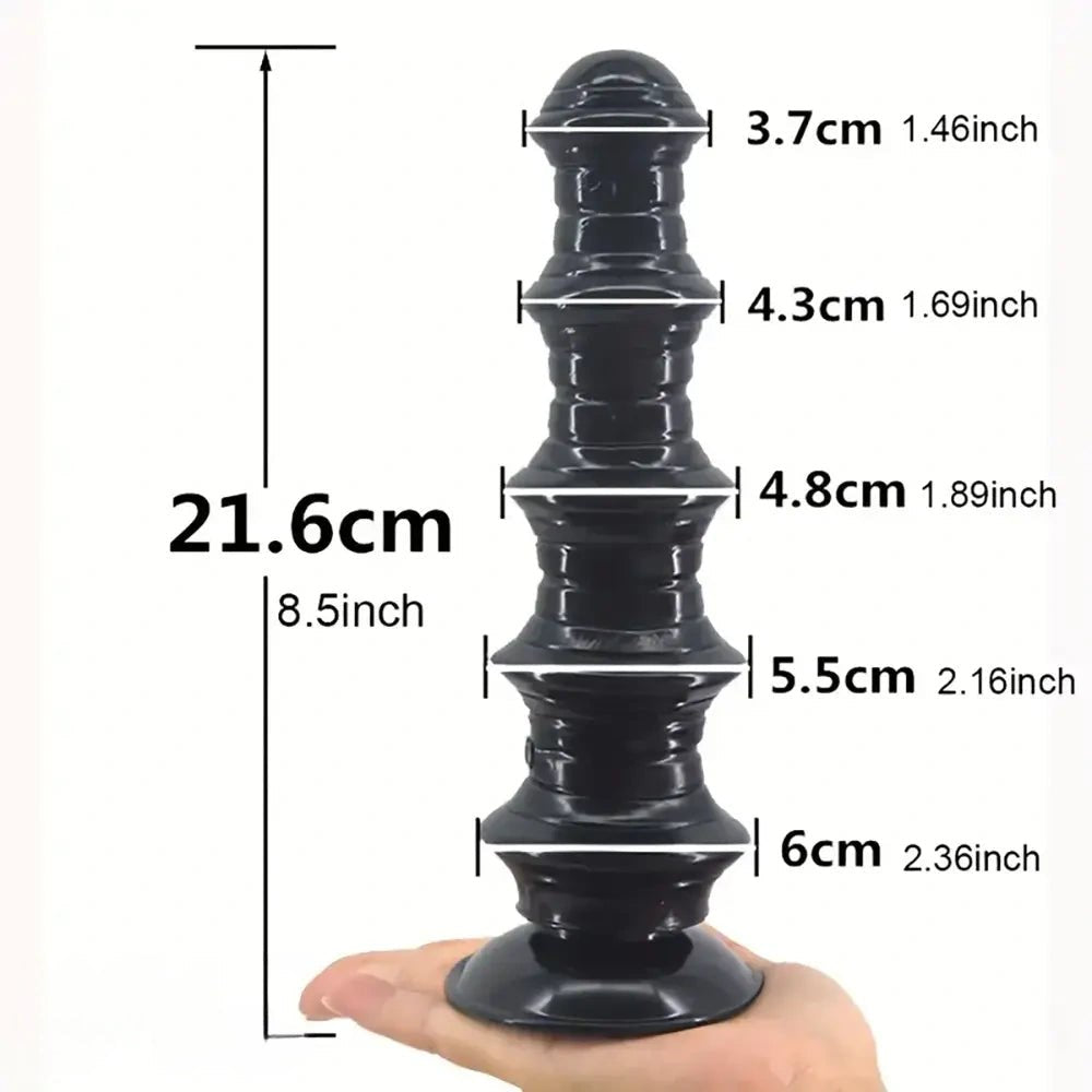 Ribbed graduated PVC anal dildo, photo 10