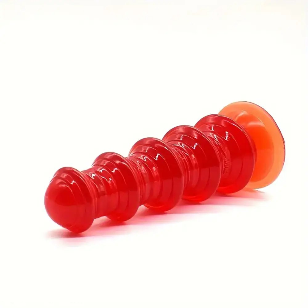 Ribbed graduated PVC anal dildo, photo 4