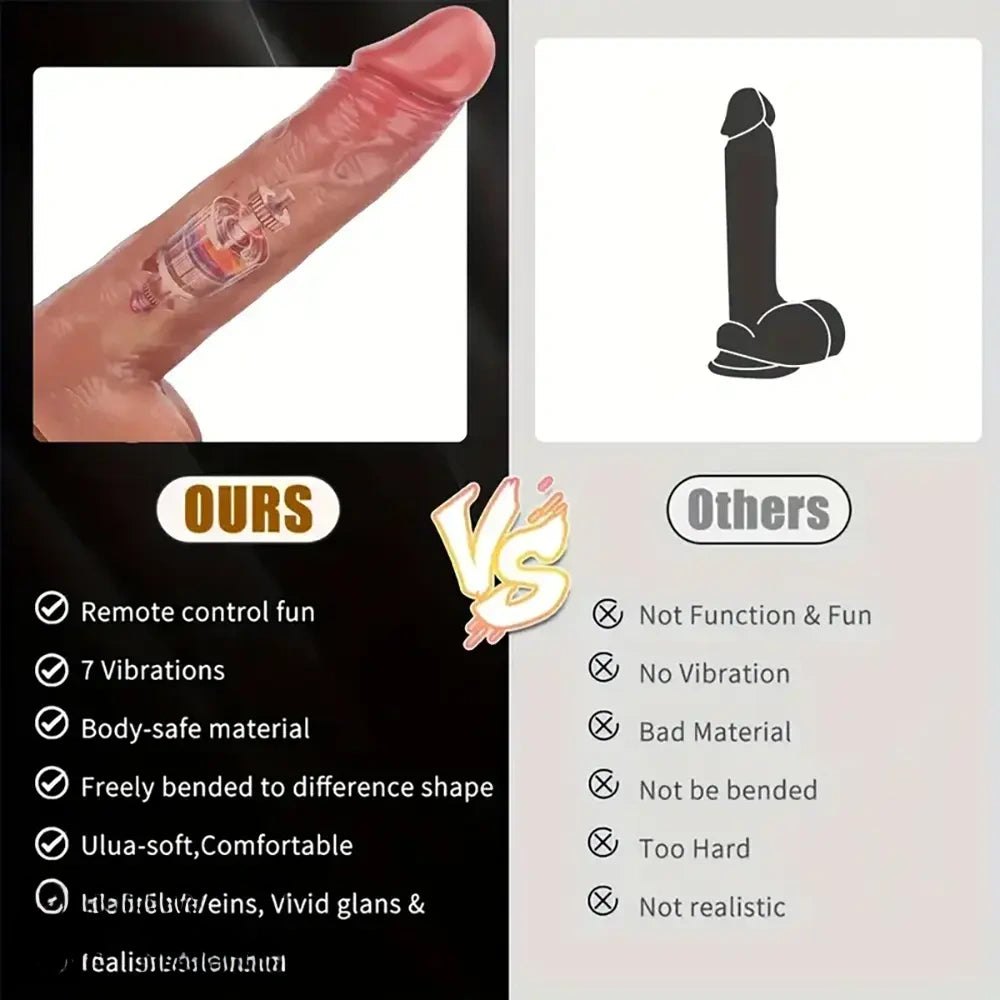 Flesh-tone realistic silicone dildo with ribbed handle, photo 6