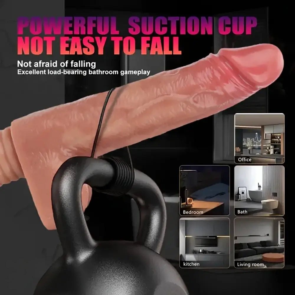 Flesh-tone realistic silicone dildo with ribbed handle, photo 7