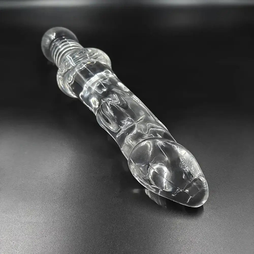 Realistic pvc dildo with ribbed handle, photo 3