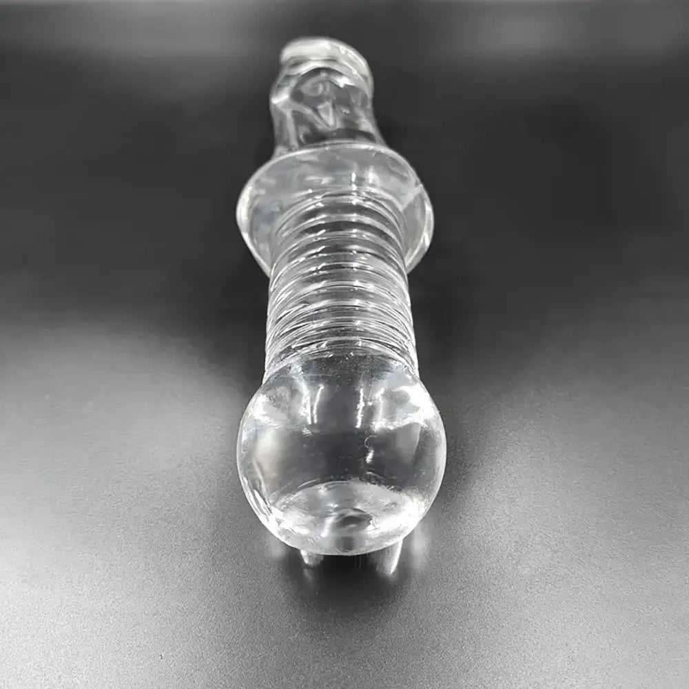 Realistic pvc dildo with ribbed handle, photo 4