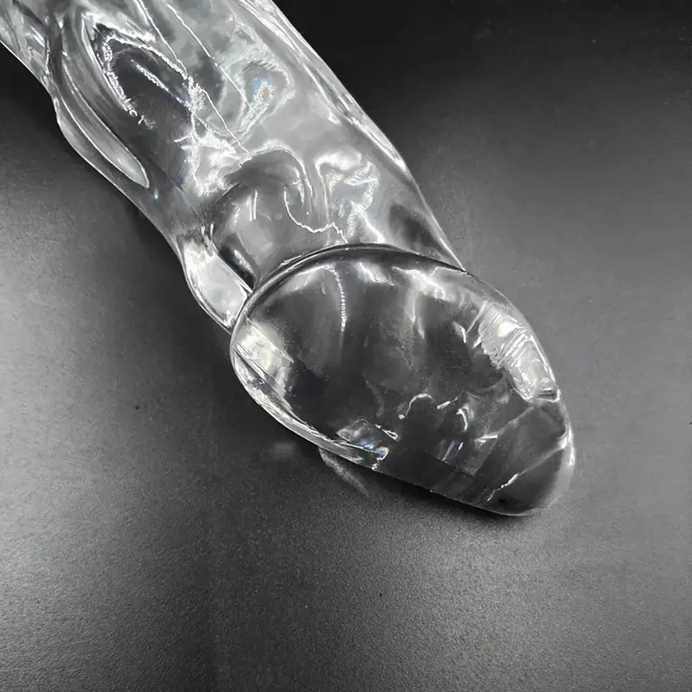 Realistic pvc dildo with ribbed handle, photo 6