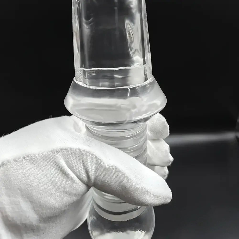Realistic pvc dildo with ribbed handle, photo 7