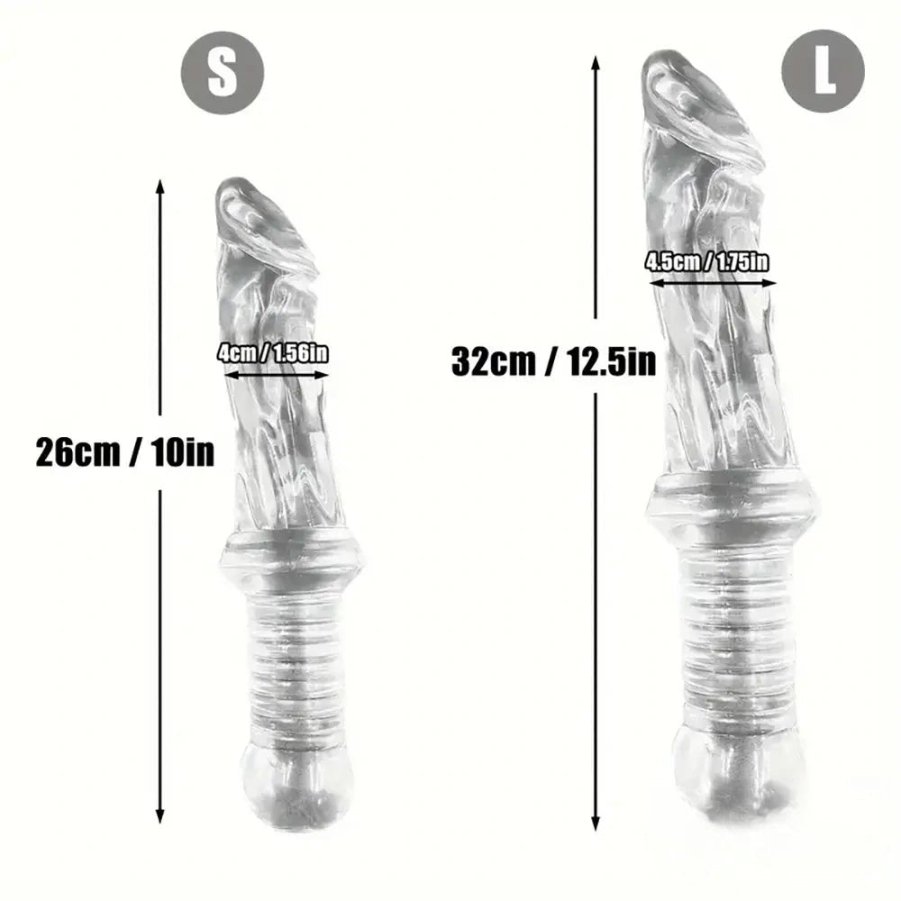 Realistic pvc dildo with ribbed handle, photo 8