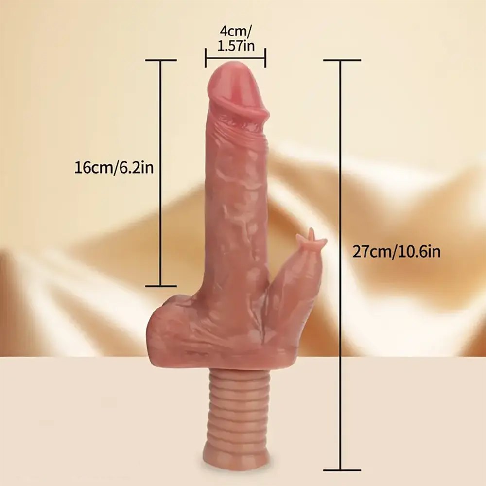 Flesh-tone silicone dildo with ribbed handle, photo 6