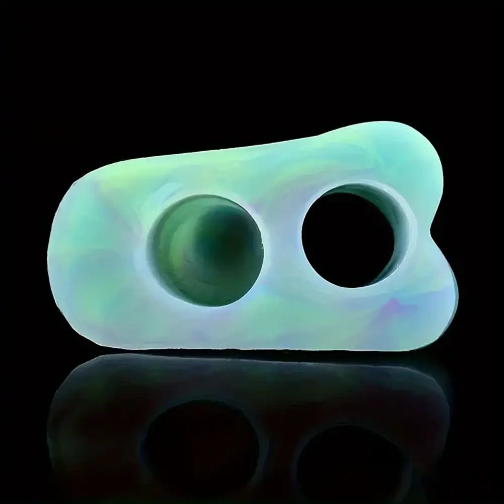 Colorful ribbed horse fantasy silicone dildo, photo 10