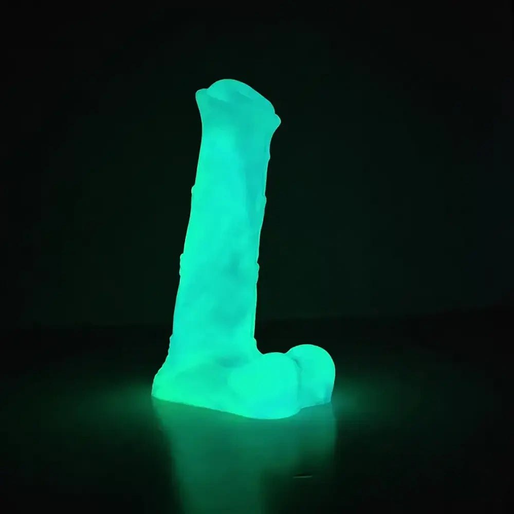 Colorful ribbed horse fantasy silicone dildo, photo 7