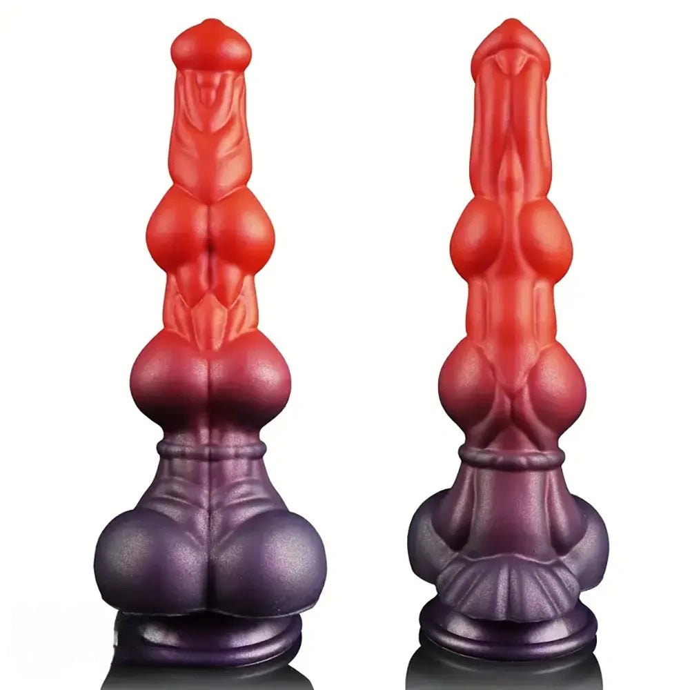 Mixed tone knotted animal dildo, photo 1