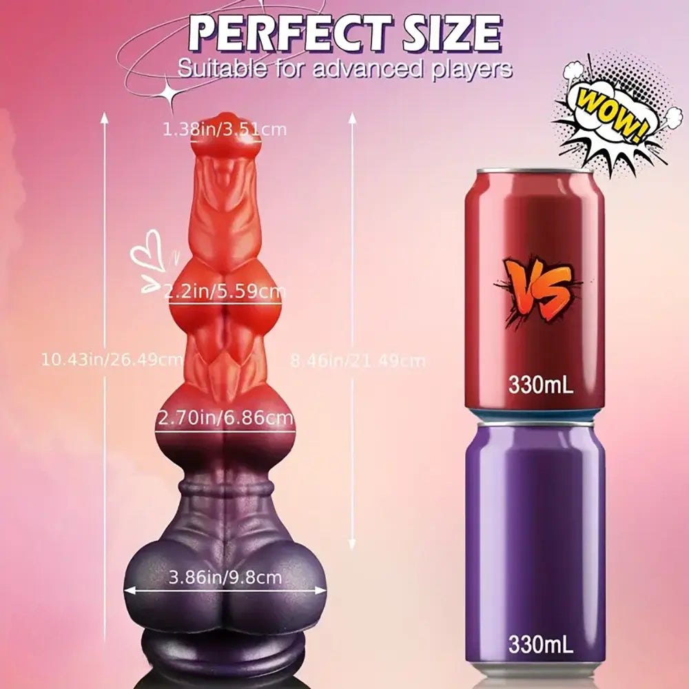 Mixed tone knotted animal dildo, photo 2