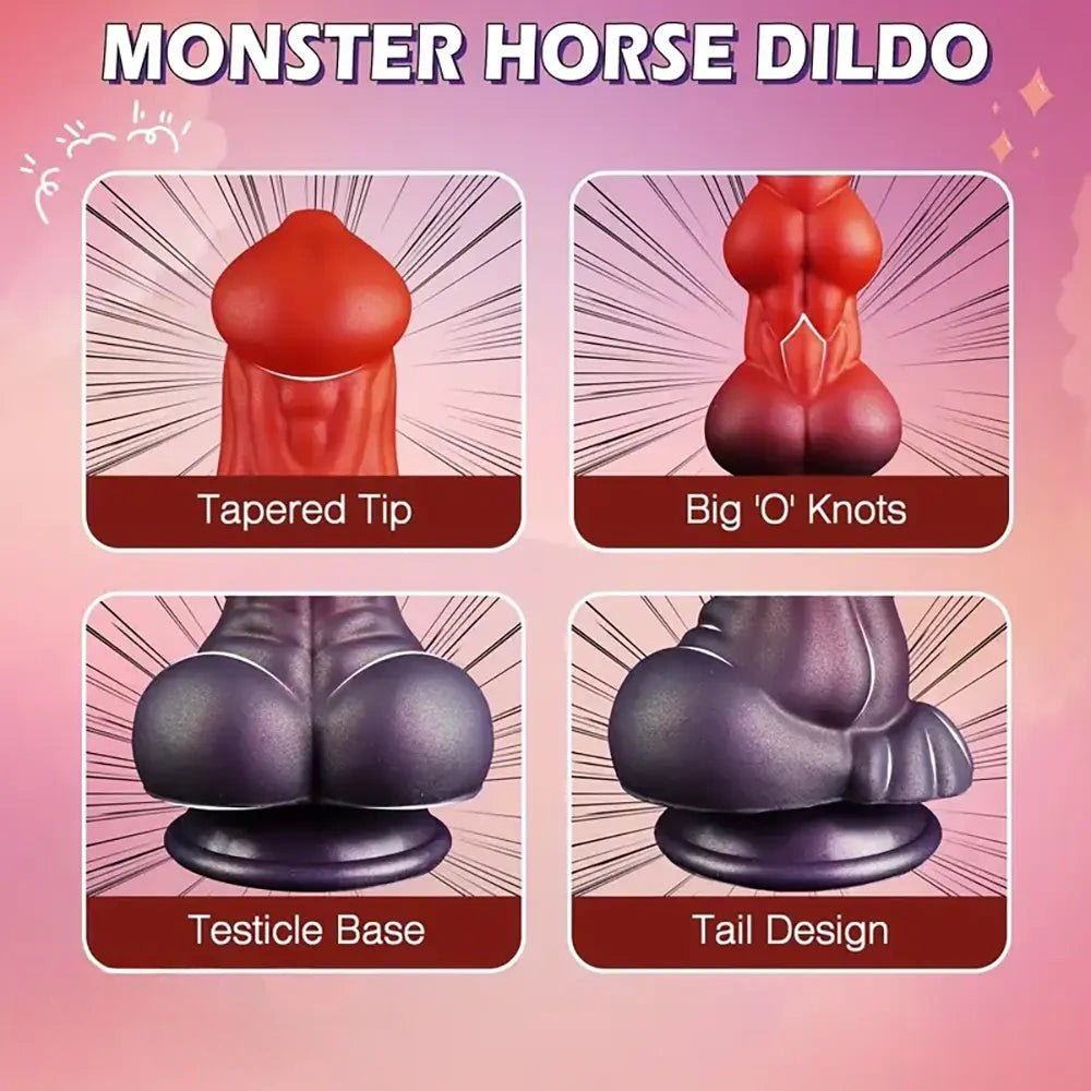 Mixed tone knotted animal dildo, photo 4