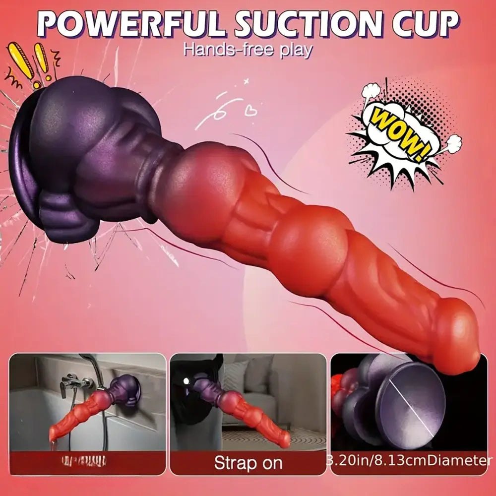Mixed tone knotted animal dildo, photo 5
