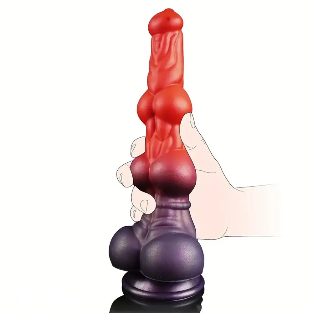 Mixed tone knotted animal dildo, photo 6