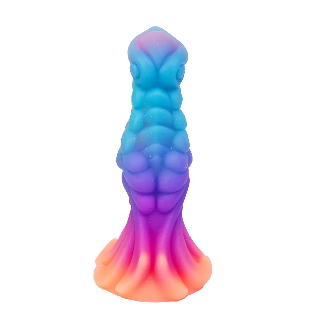 #2 gradient ribbed knot silicone animal dildo