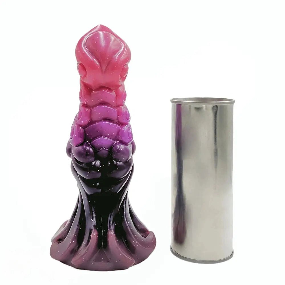 Gradient ribbed knot silicone animal dildo, photo 11