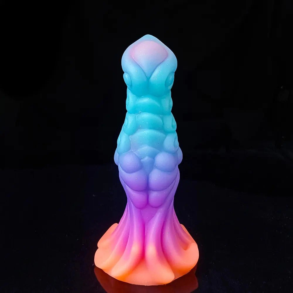 Gradient ribbed knot silicone animal dildo, photo 12