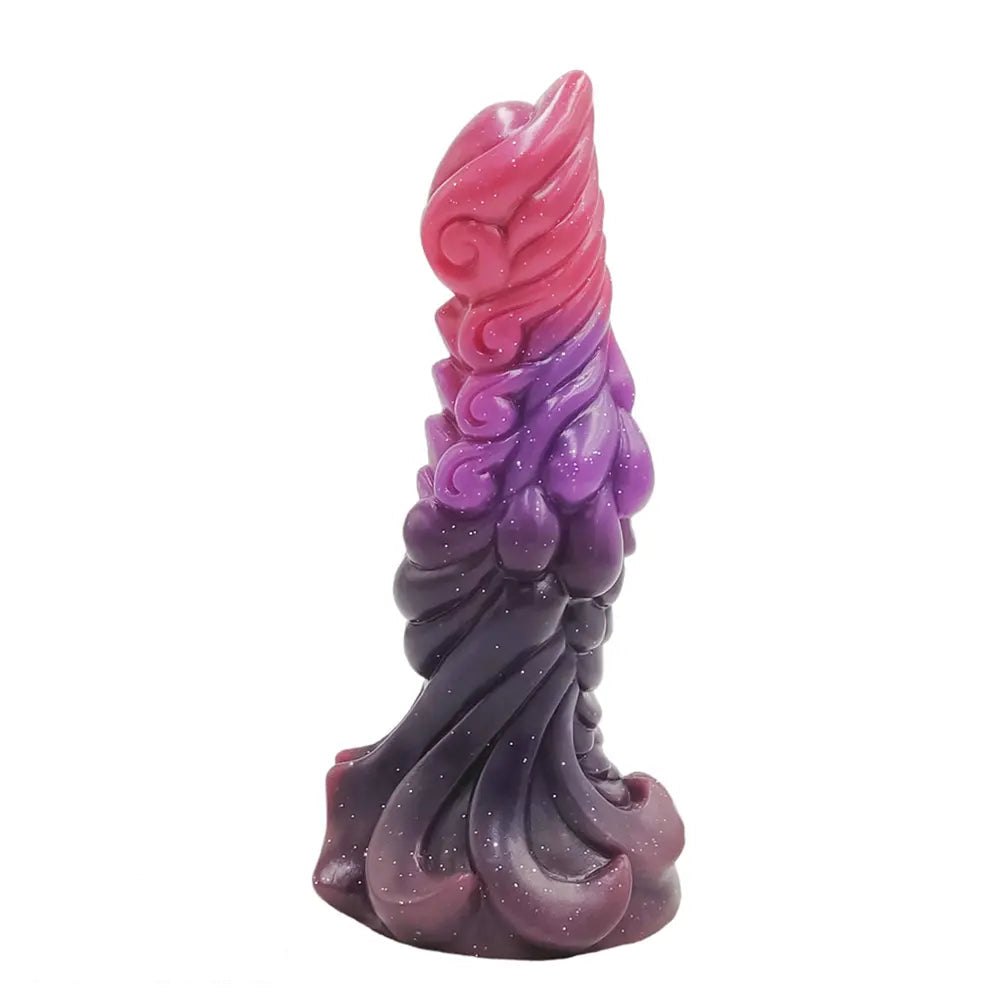 Gradient ribbed knot silicone animal dildo, photo 13