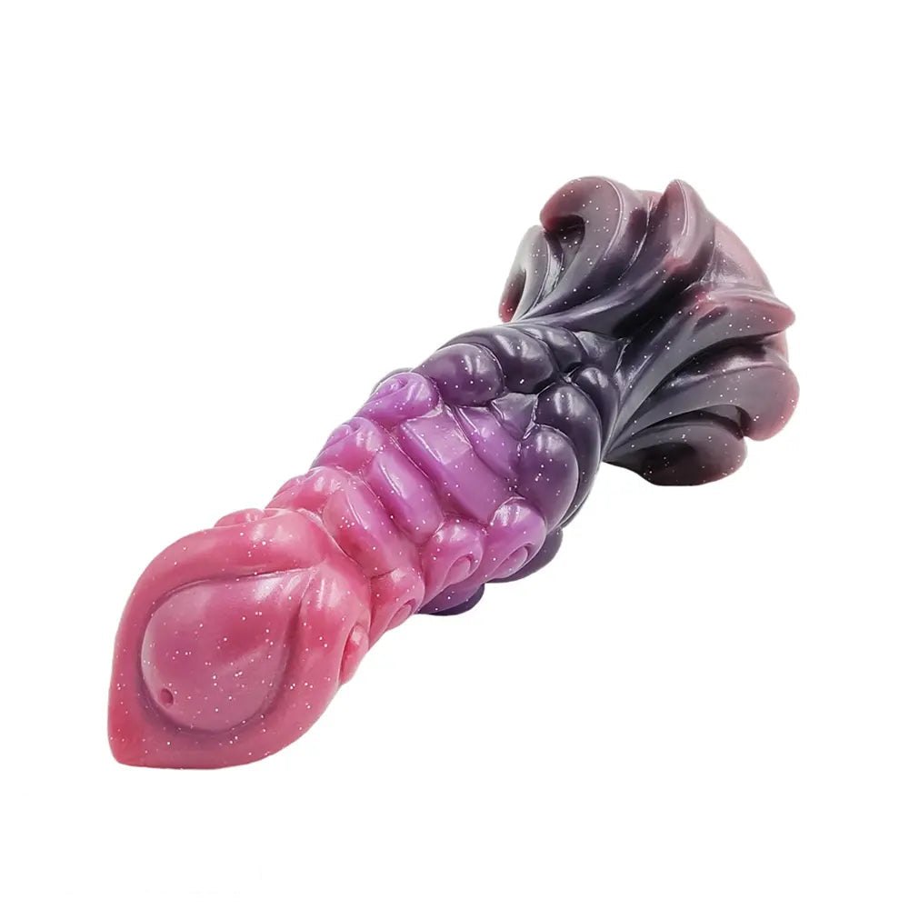 Gradient ribbed knot silicone animal dildo, photo 14