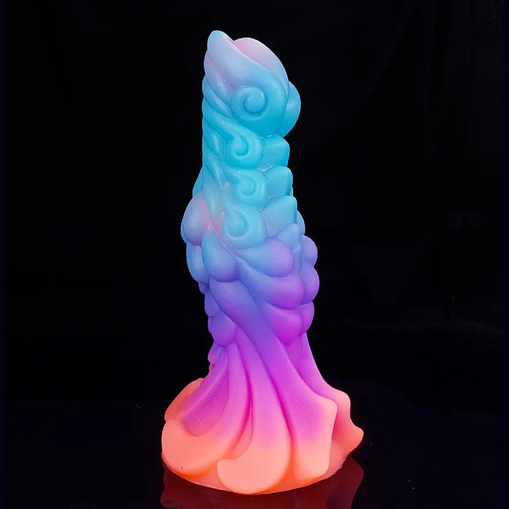 Gradient ribbed knot silicone animal dildo, photo 2