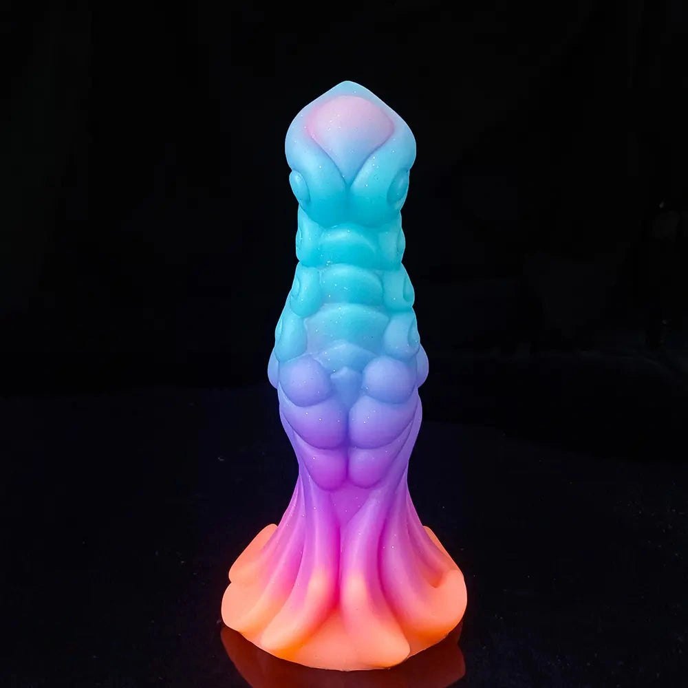 Gradient ribbed knot silicone animal dildo, photo 4
