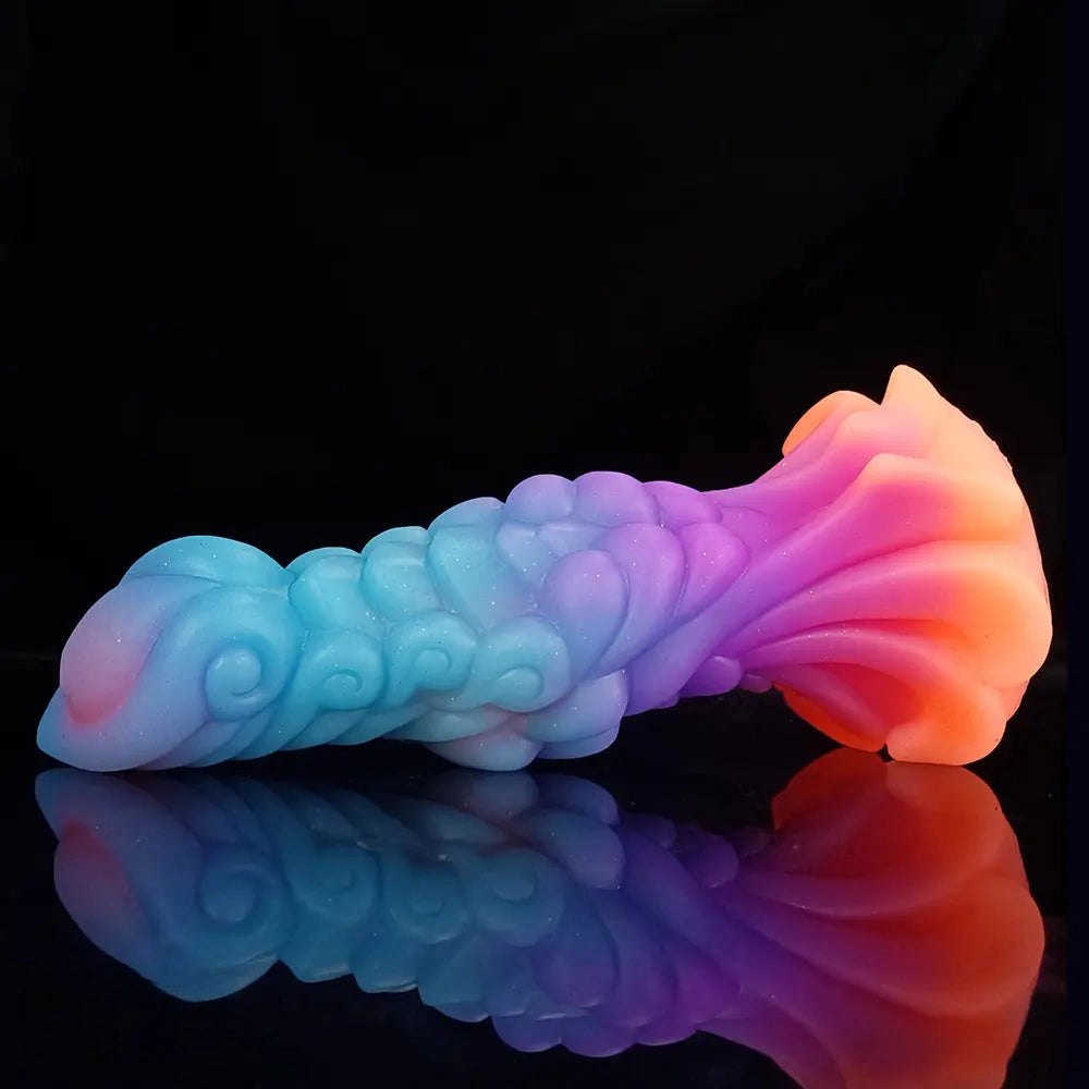 Gradient ribbed knot silicone animal dildo, photo 6