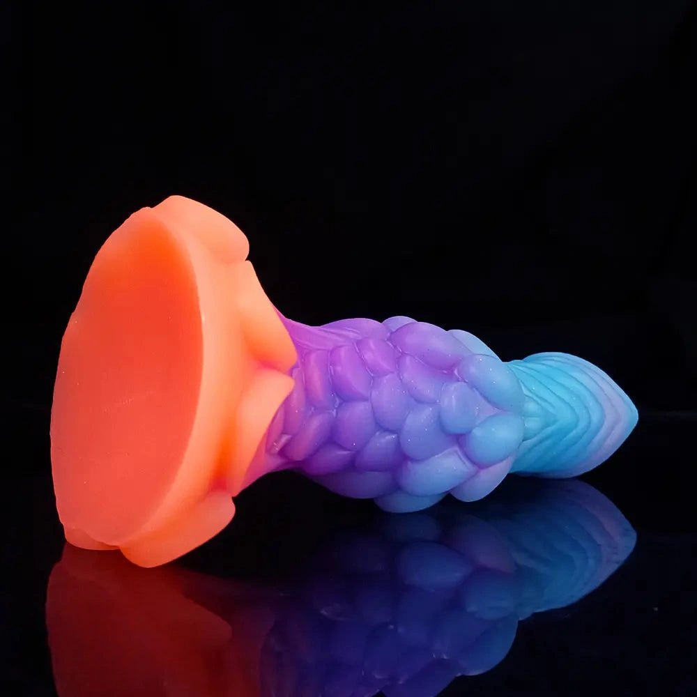 Gradient ribbed knot silicone animal dildo, photo 7