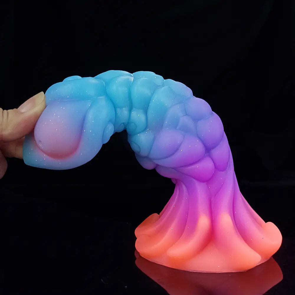 Gradient ribbed knot silicone animal dildo, photo 8